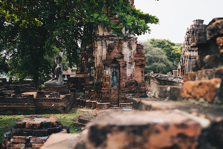 Perspective of the temples- Ayutthaya